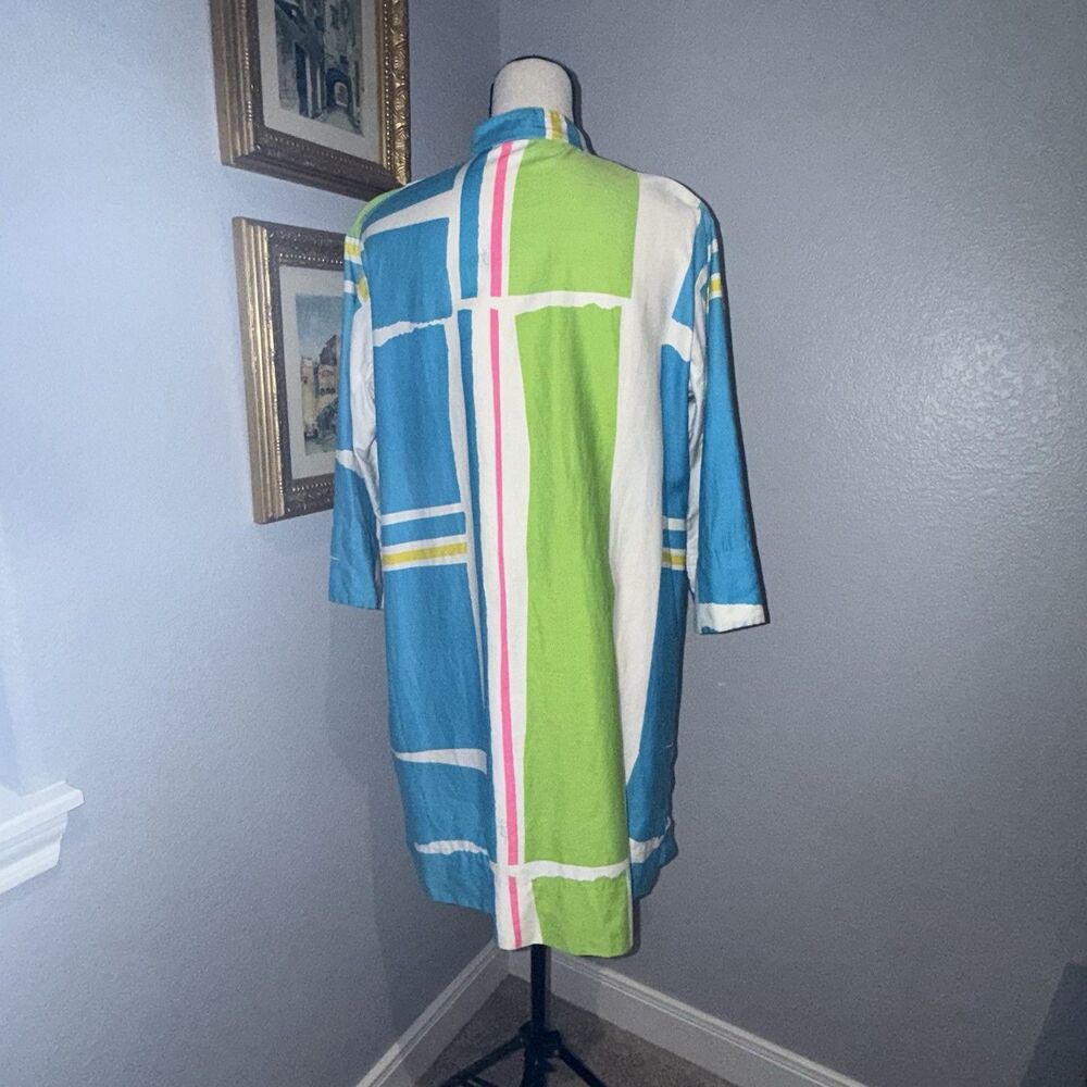 Catherine Ogust For Penthouse Gallery Multi-Colored Shirt Dress/Tunic Size Small - Picture 3 of 16